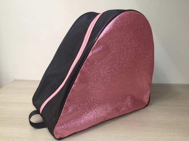 Mochila patines rosa brillo