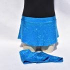 faldas azul brillante patinaje artistico con fundas cubrepatines faldas con fundas