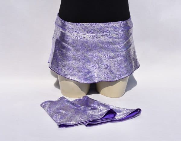 faldas lila plata patinaje artistico con fundas cubrepatines faldas con fundas