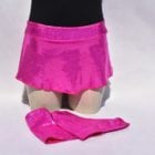 faldas rosa brillante patinaje artistico con fundas cubrepatines faldas con fundas