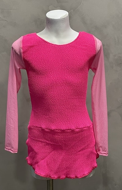 Vestido manga larga- outlet- rosa -delantero