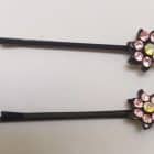 horquilla flor rosa