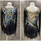 Maillot negro con mucho brillo-tallaS-outeltpatin
