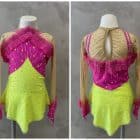 Maillot fucsia amarillo fluor-talla 8-outletpatin